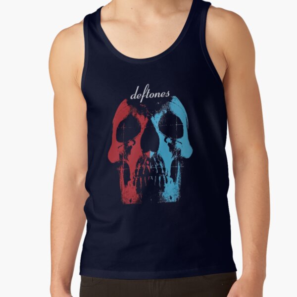 Blue And Red Mask Artwork Tank Top - Image 5