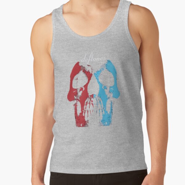 Blue And Red Mask Artwork Tank Top - Image 3
