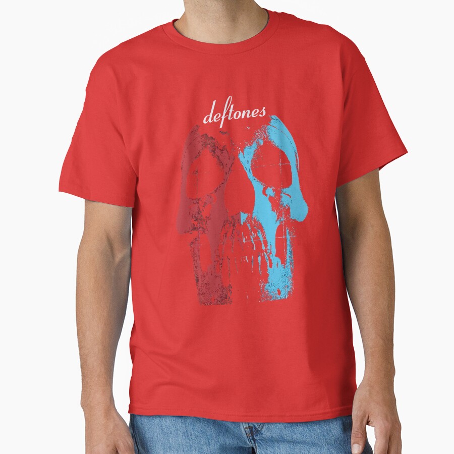 Blue And Red Mask Artwork T-shirt - Image 5