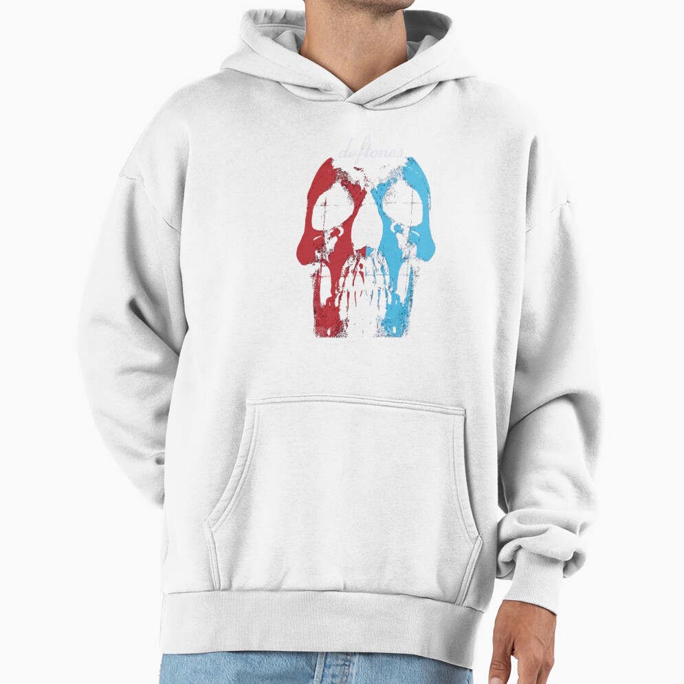 Blue And Red Mask Artwork Hoodie - Image 2
