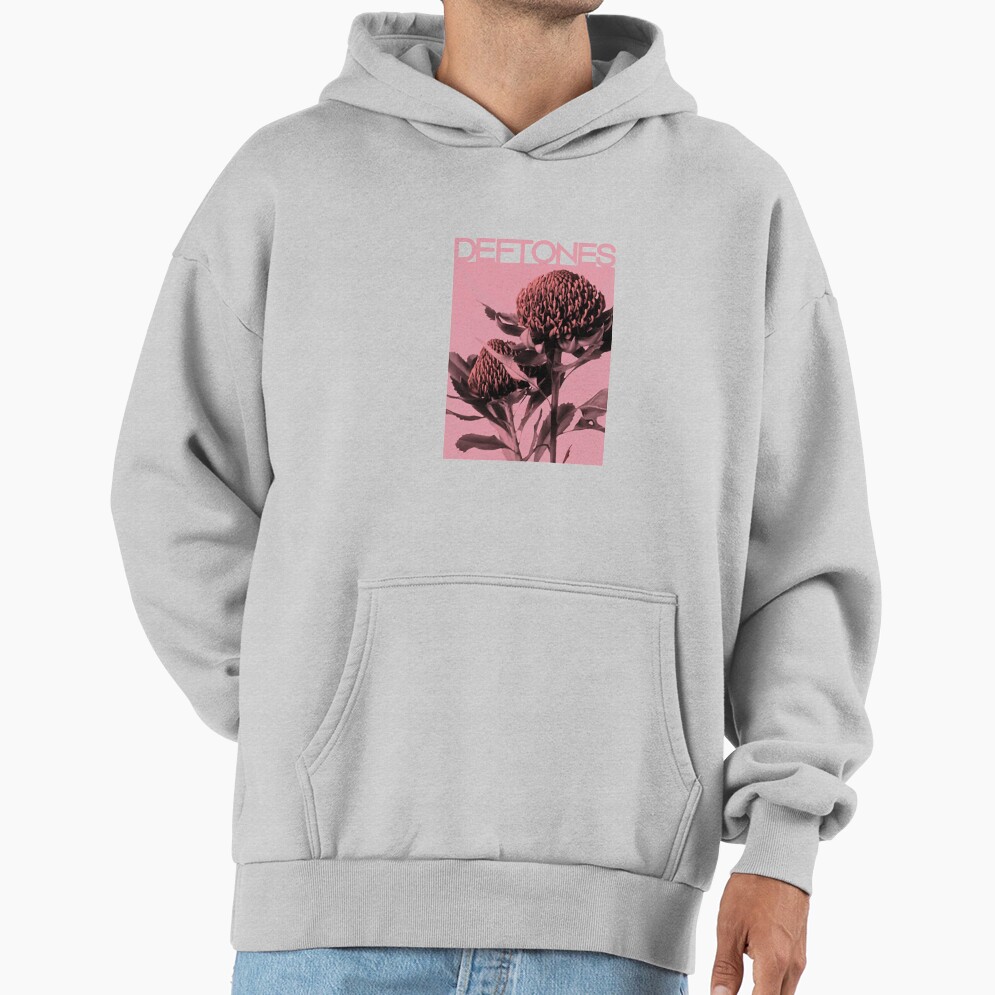 Deftones Pink Waratah Flower Hoodie - Image 4