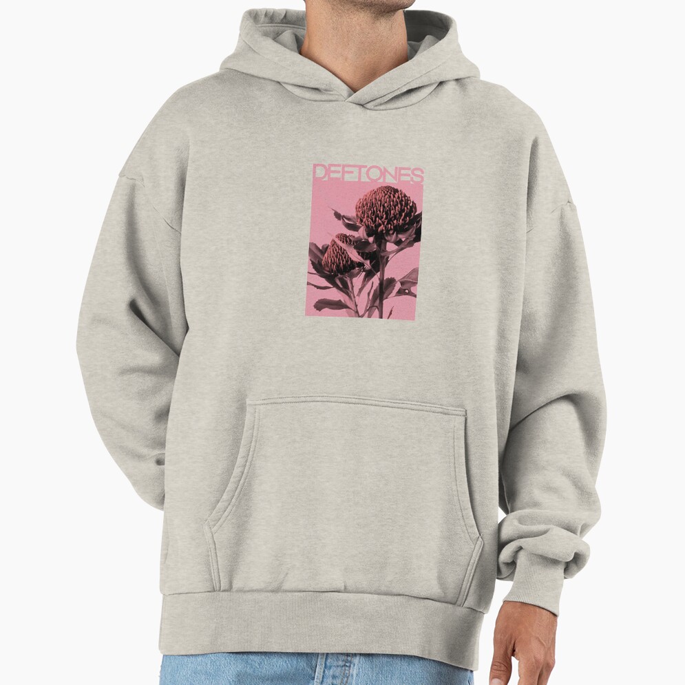 Deftones Pink Waratah Flower Hoodie - Image 3