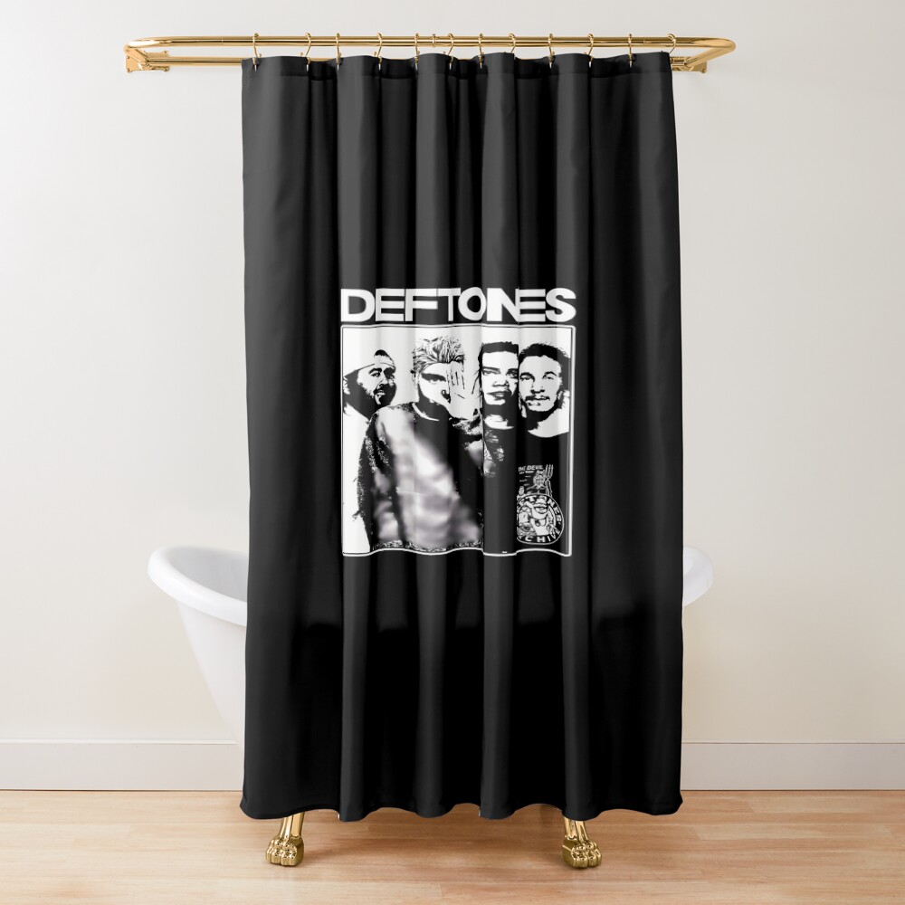 Deftones Minimalist Wordmark Shower Curtain