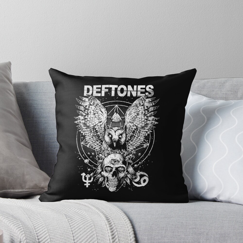 Deftones White Pony Ohms Around The Fur Throw Pillow
